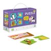 Duo Puzzle "Co Jedzą Zwierzęta" - Zestaw 12 Układanek Edukacyjnych Dla Dzieci Z Motywem Zwierząt 300118