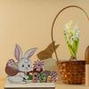 Artistic Wood Spring Rabbit Figure Rabbit Figurine For Enthusiasts Of All Ages And Space Spring Themed Sculpture