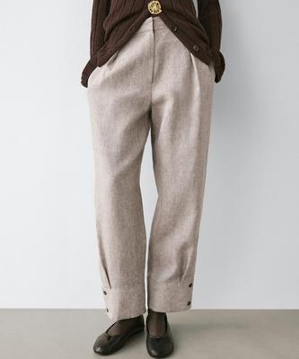 Masimodutti Buckle Detail Suit Pants