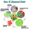 4 Pcs Wooden Diamond Painting Coasters Round Diamond Painting Placemats for Beginners Adults Art Craft Supplies for Table Decor
