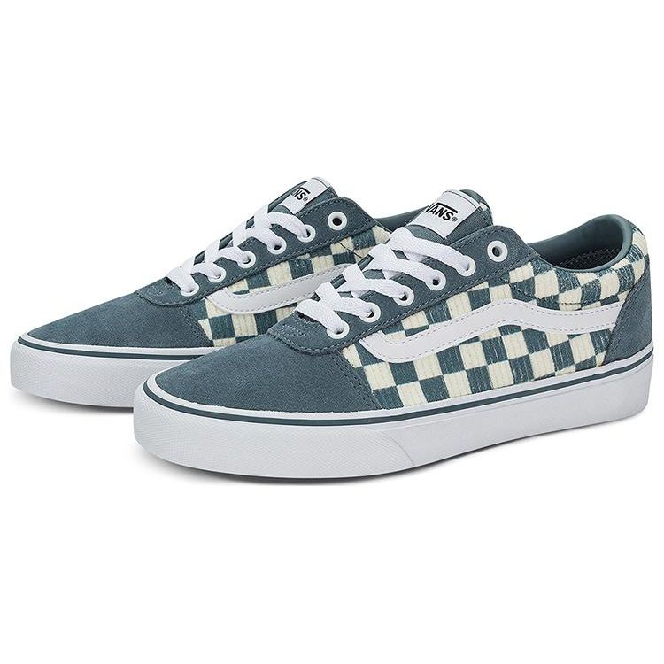 Vans Ward Active Casual Low Top Skate Shoes Women Sneaker Blue White Checkered VN0A5EMBRV2