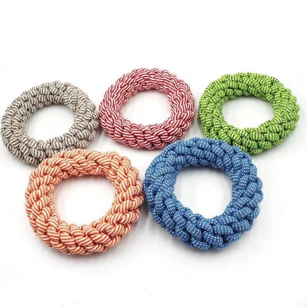 Teeth Cleaning Bite Resistant Dogs Cotton Rope Outdoor Indoor Dog Chew Wear Resistant Pet Molar Grinding
