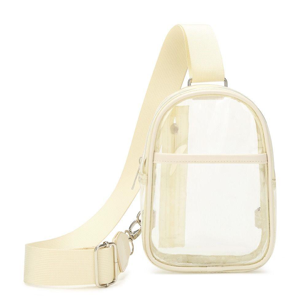 

Adjustable Shoulder Strap Transparent Crossbody Bag Waterproof PVC Chest Bag Sports