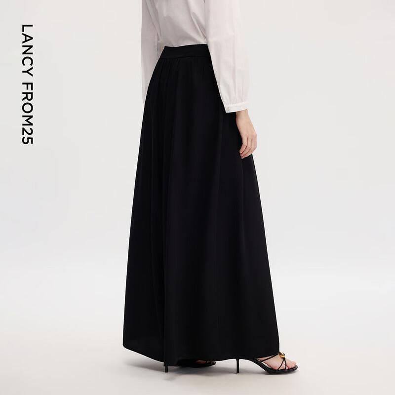 Women's Mid-Waist Pleated Wide-Leg Drapey Trousers