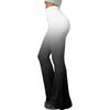 Damen High Waist Ausgestellte Yogahose mit Farbverlauf Print Schmal Geschnitten Stretch Lässige Schlaghose für den Alltag