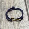 Vintage Fish Hook Man Bracelets Accessories Male Double Layer Lucky Wine Red Braslet Braided Braclet Adjustable Gift For Him