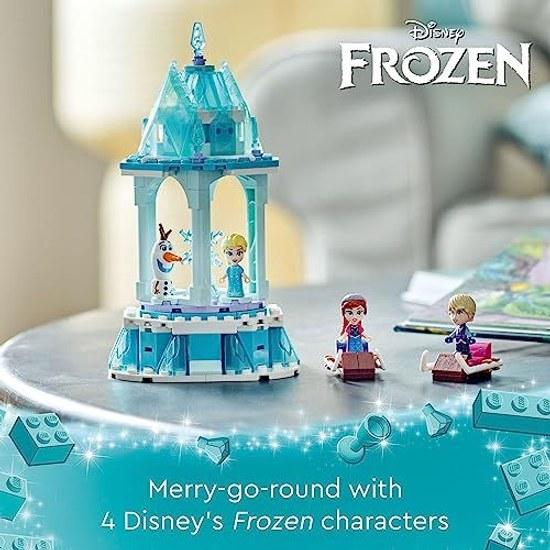 LEGO Disney Frozen Anna Elsas Magical Carousel 43218 Ice Palace Building Toy Set Princess Elsa Olaf Included 6th Birthday Gift
