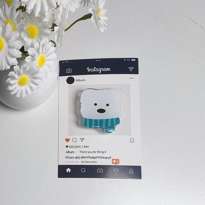 

Mobile Airbag Holder Scarf White Bear Series Universal Cute Cartoon Lazy Person New Adhesive Pendant Portable