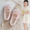 Cute Polka Dot Mesh Shoes for Girls2026Spring and Summer Bow-tie Princess Shoes for Young Children, Middle-aged Children, and Older Children,