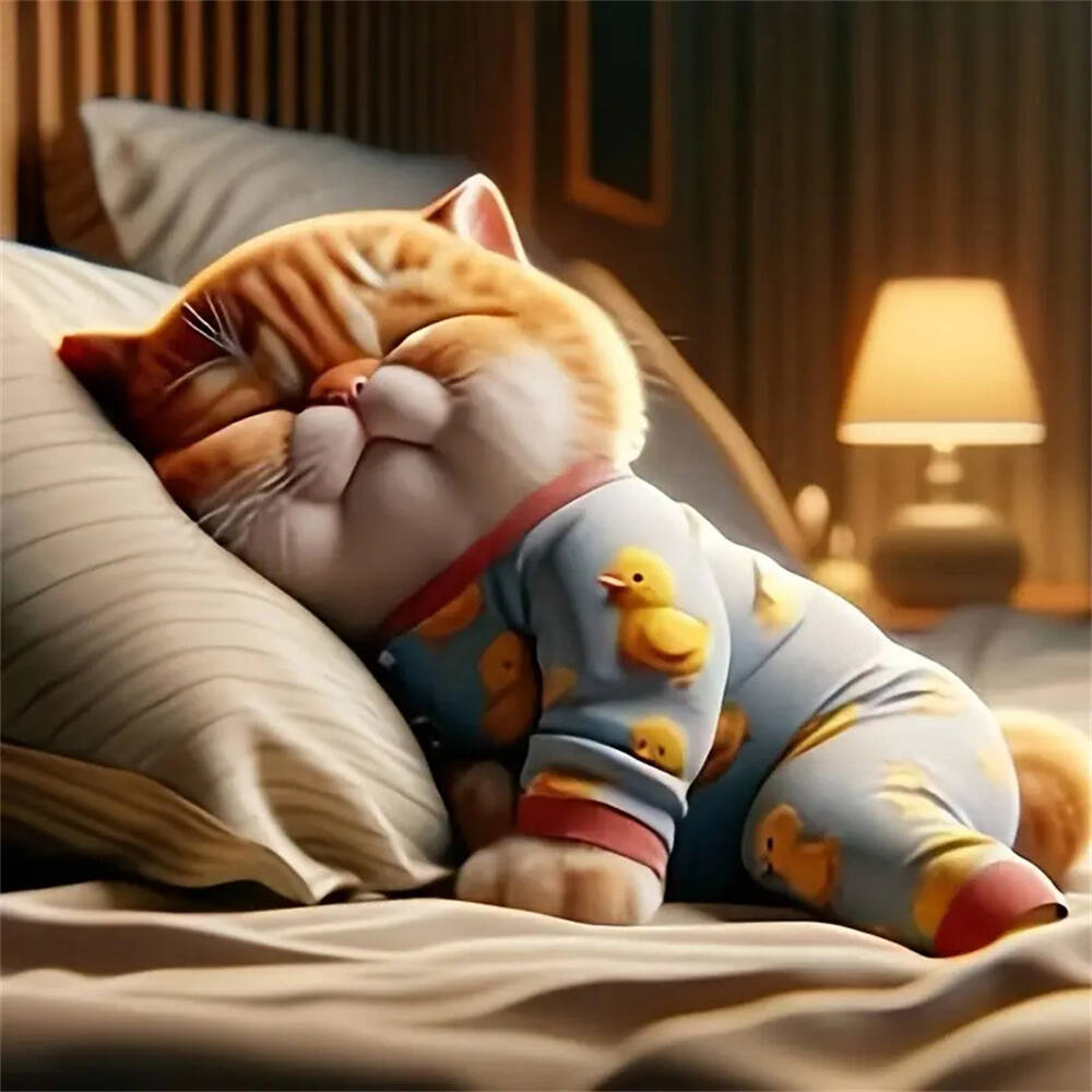 Diamond Art Painting Cat Animal Pet Full Round Diamond Mosaic Handmade Arts and Crafts Home Decoration