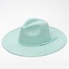 9.5Cm Big Edge Peach Heart Top Hat, Suede Felt Hat, Retro Fashion Big Eaves Hat, Flat Edge Gentleman'S Hat