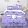 Housse de Couette Dessin Animé Cinnamoroll Maison Ensemble Taie d'Oreiller Chambre Adulte Enfants Couette Literie