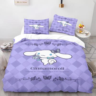 Κάλυμμα Παπλώματος Κινουμένων Σχεδίων Cinnamoroll Σετ Μαξιλαροθηκών Σπιτιού Υπνοδωμάτιο Ενηλίκων Παιδικό Παπλώματα Κλινοσκεπάσματα