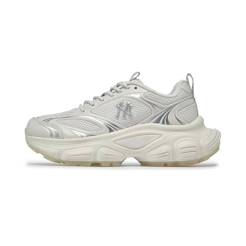 MLB New York Yankees Dicke Sohle Mesh Retro Auffällig Atmungsaktiv Erhöhte Höhe Low-Top Dad Shoes Unisex Sneaker 3ASHWC76N-50WHS 40.5 white
