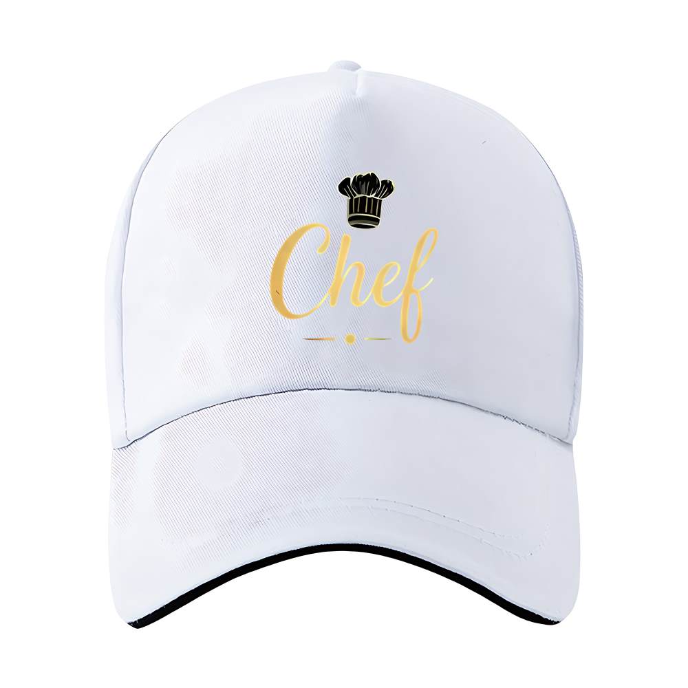 1 шт. Поварской колпак-бейсболка с надписью  Chef  Легкий поварской колпак для мужчин Кулинарные курсы Подходит для любого сезона One Size