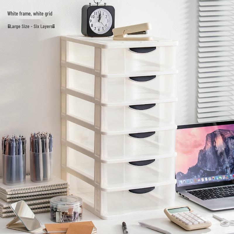 Transparent Drawer-Style Desktop Storage Box for Household Items and Cosmetics
