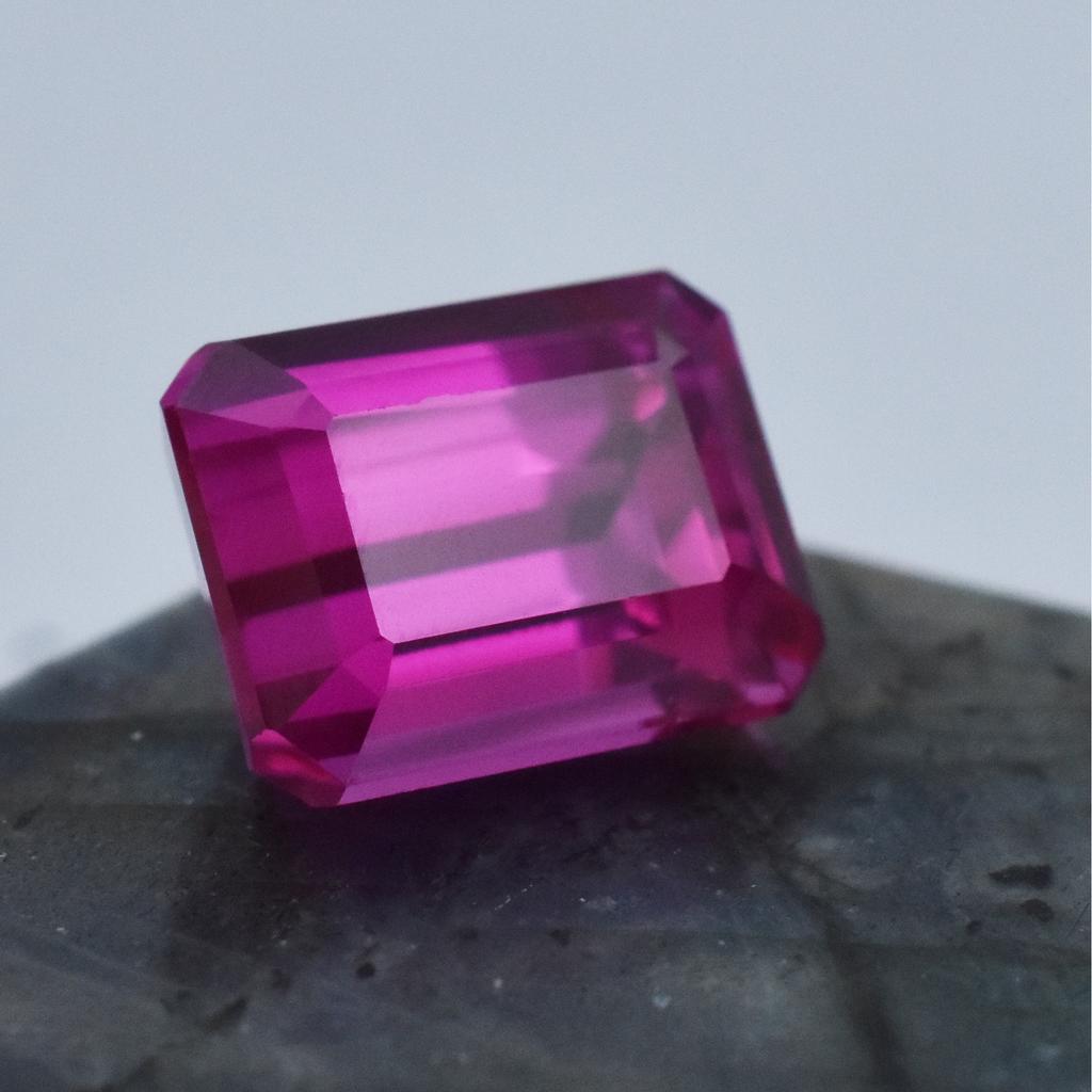 Natural Pink Ruby Loose Gemstone 17.95 ct Emerald Cut for Jewelry Making and Gem Collections