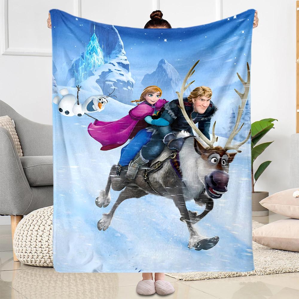 Frozen Adventure Blanket Comfortable Great for Picnics Seaside Bedding for All Seasons Warmthful Decor Gift for Travel Home Birthdays