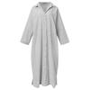 Plus Size Women's Striped Long Shirt Dress with Seven-Sleeve Loose Coat