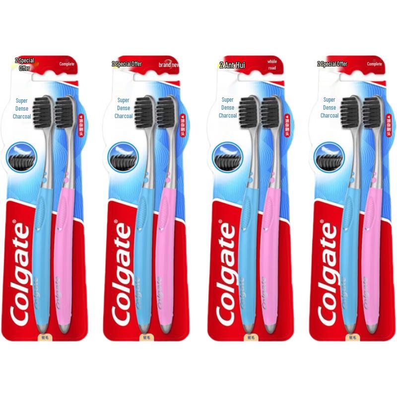 Colgate Ultra-Dense Charcoal Soft Toothbrush, Mini Head (8-Pack)