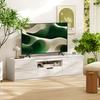 TV stand 160 cm, TV cabinet for televisions up to 65 inches with 2 doors and drawer, white
