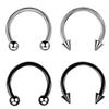2 5 Pcs 16G Punk Stainless Steel Horseshoe Septum Nose Ring Cartilage Helix Ear Piercing Jewelry For Women Men