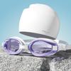 Beschlagfreie UV-Schutz-Schwimmbrille mit Silikon-Badekappe Set für Erwachsene Wassersport