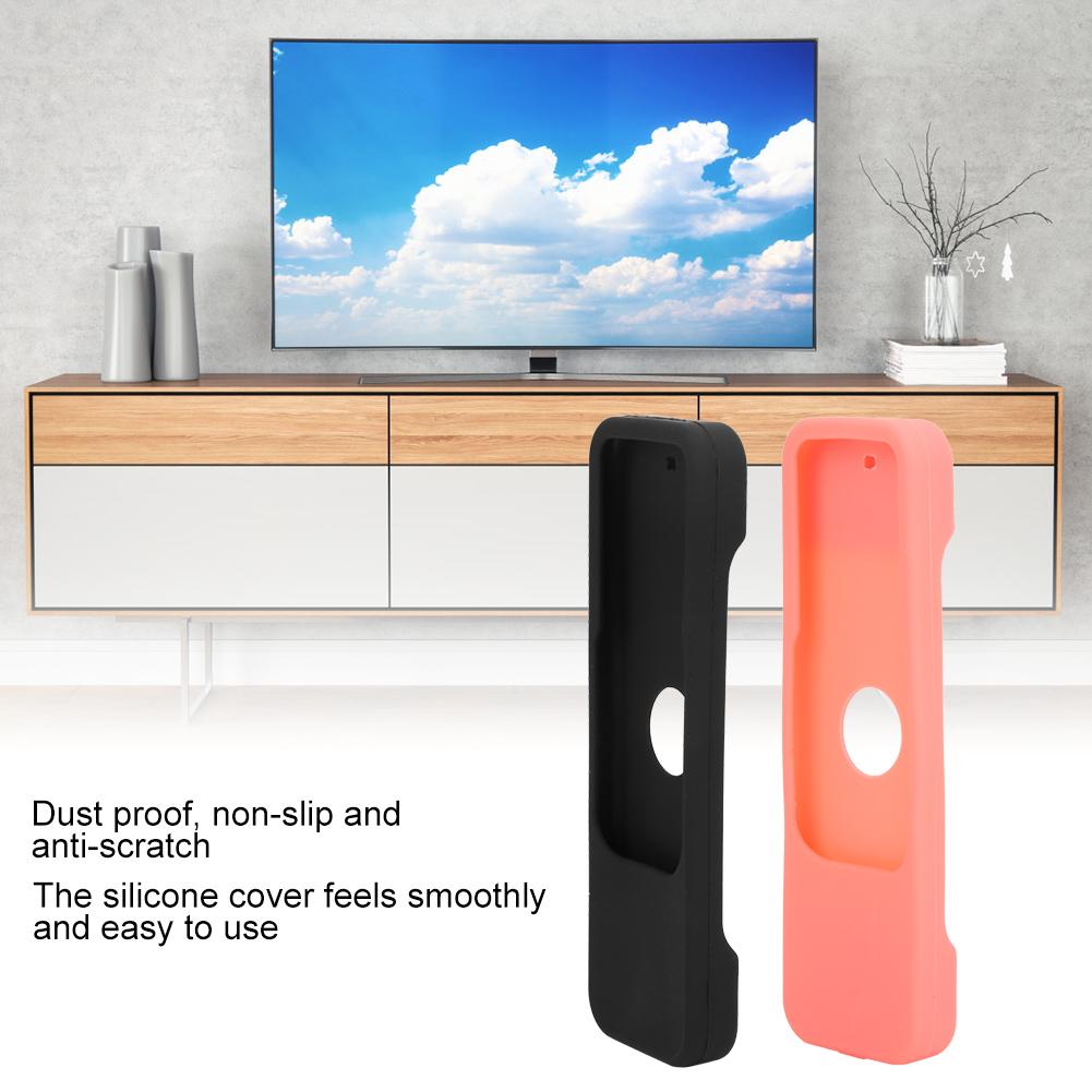 2Pcs Non Slip Protective Silicone Cover Case Fit for TV 4K 4th 5th Generation Remote Controller(Black Red )