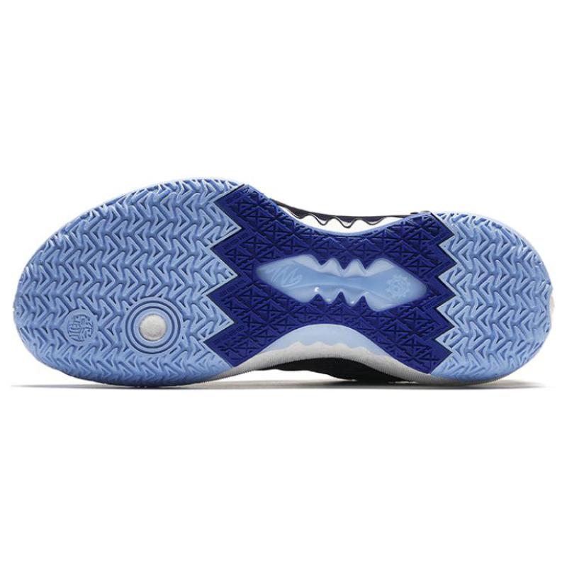 Anta Shock Wave 5 Team Cushioning, Wear Resistant Low Top Basketball Shoes Men's Black Blue Sneakers 112411606-3