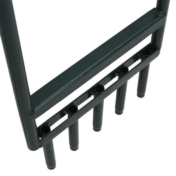 Aérateur de pelouse - VIDAXL - 5 Dents Creuses - Acier Revêtu - Outil Manuel - Vert