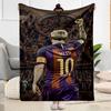 Messi 491 Blanket Comfortable Great for Bedding Seaside Livingroom Four Seasons Universal Digital Print Ideal Gift for Friends Family Couples Picnic