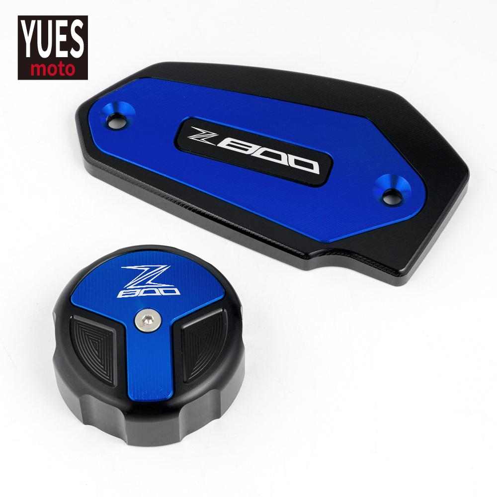 Motorcycle Accessories CNC Front & Rear Brake Fluid Cylinder Master Reservoir Cover Cap For KAWASAKI Z800 2013 2014 2015