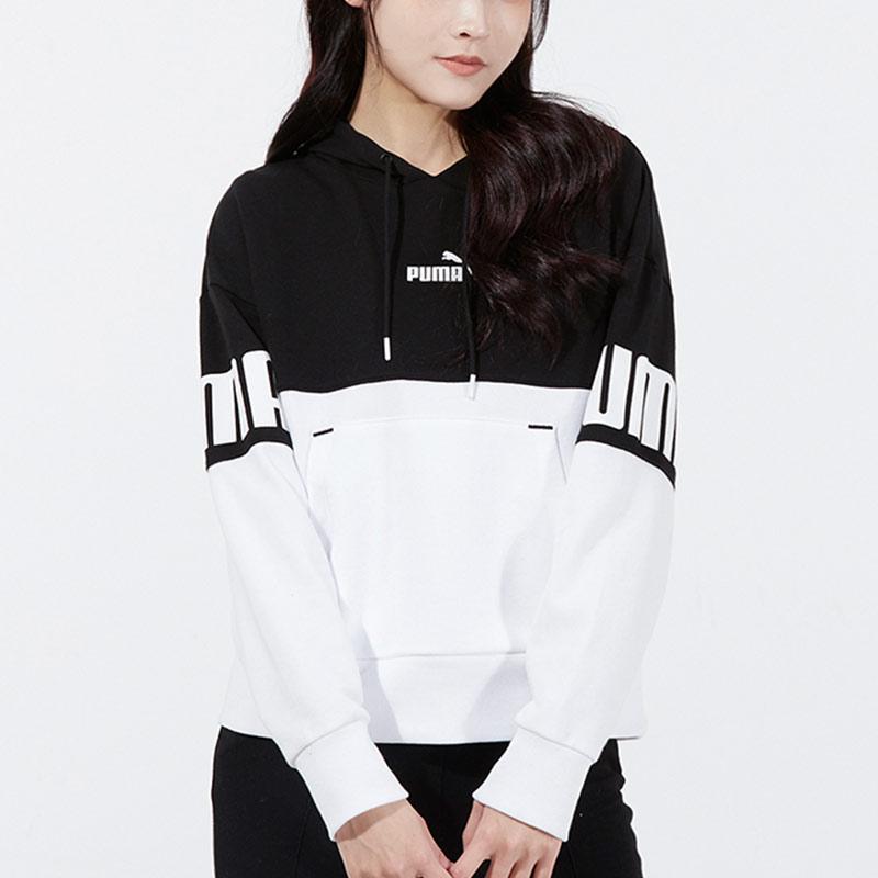 Puma Hanorac Power Colorblock cu șnur Femei Topuri Negru 670957-01