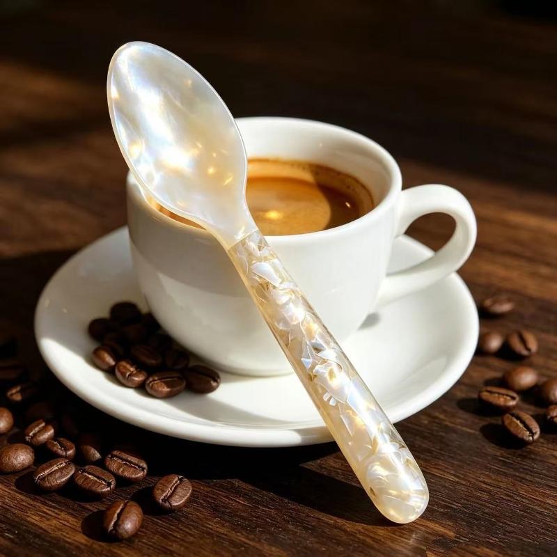 Natural Conch Shell Dessert Spoon 12/16cm Reusable Eco-friendly Spoon for Coffee Ice Cream Caviar Home Party Dessert Bar Use