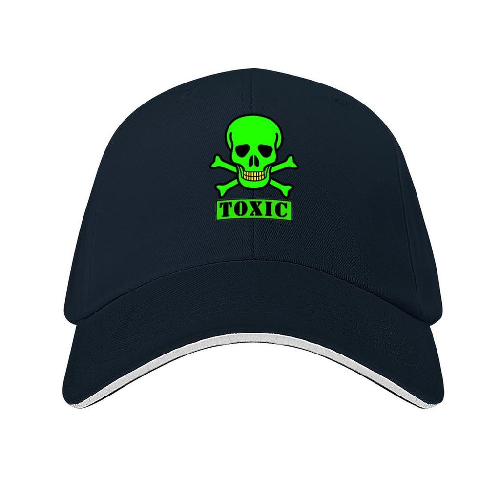 Toxic Green Skull Neon Baseball Cap Summer Hat Big Size Hat Vintage Beach Hat GirlS Hats Mens