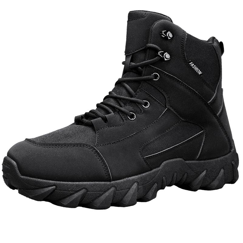 Autumn and winter new men's safety shoes, tactical desert boots, men's boots, outdoor hunting shoes, ankle boots