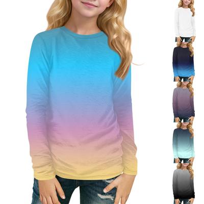 Children's Printed Long Sleeve O-Neck Top Daily Casual T-shirt