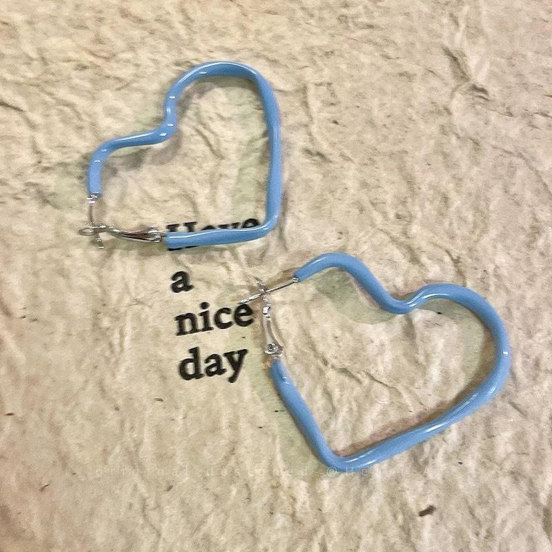 Серебряная игла ретро капельная глазурь серьги-сердечки темпераментные сладкие маленькие свежие простые кольца серьги простые серьги 925 sterling silver needle