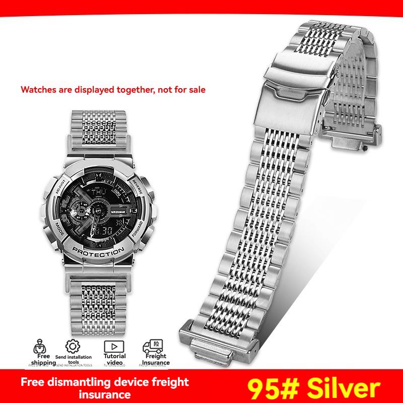 Modified Stainless Steel Watch Band Strap For Casio G-shock GA-100/110/120 GM-110/700 GA-700 DW-5600 Modified Metal Bracelet Men