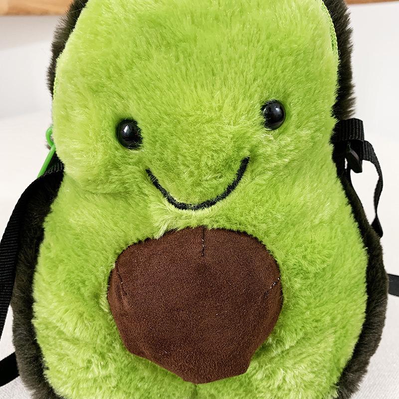Ins Girl Mini Cute Cute Avocado Bag Fashion Shoulder Doll Plush Bag Crossbody