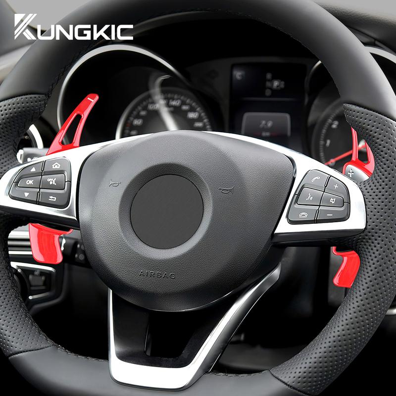 Car Steering Wheel Shift Paddle Shifter For Mercedes Benz A B C E GLE Class W176 W205 W246 C117 W218 Extended Carbon Fiber ABS