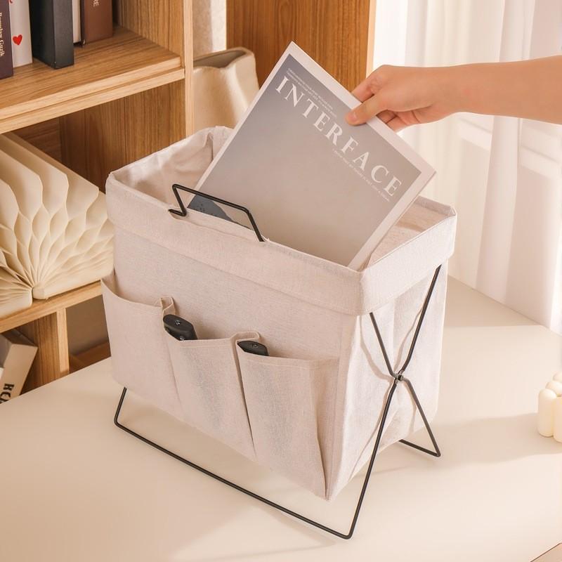 Modern Minimalist Storage Basket With Cotton Linen Material For Home Office Organizing And Toy Storage