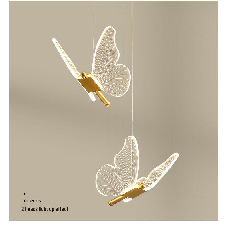 Nordic Luxury Butterfly Hanging Lamp - Modern Minimalist for Bedroom, Dining Room, or Staircase