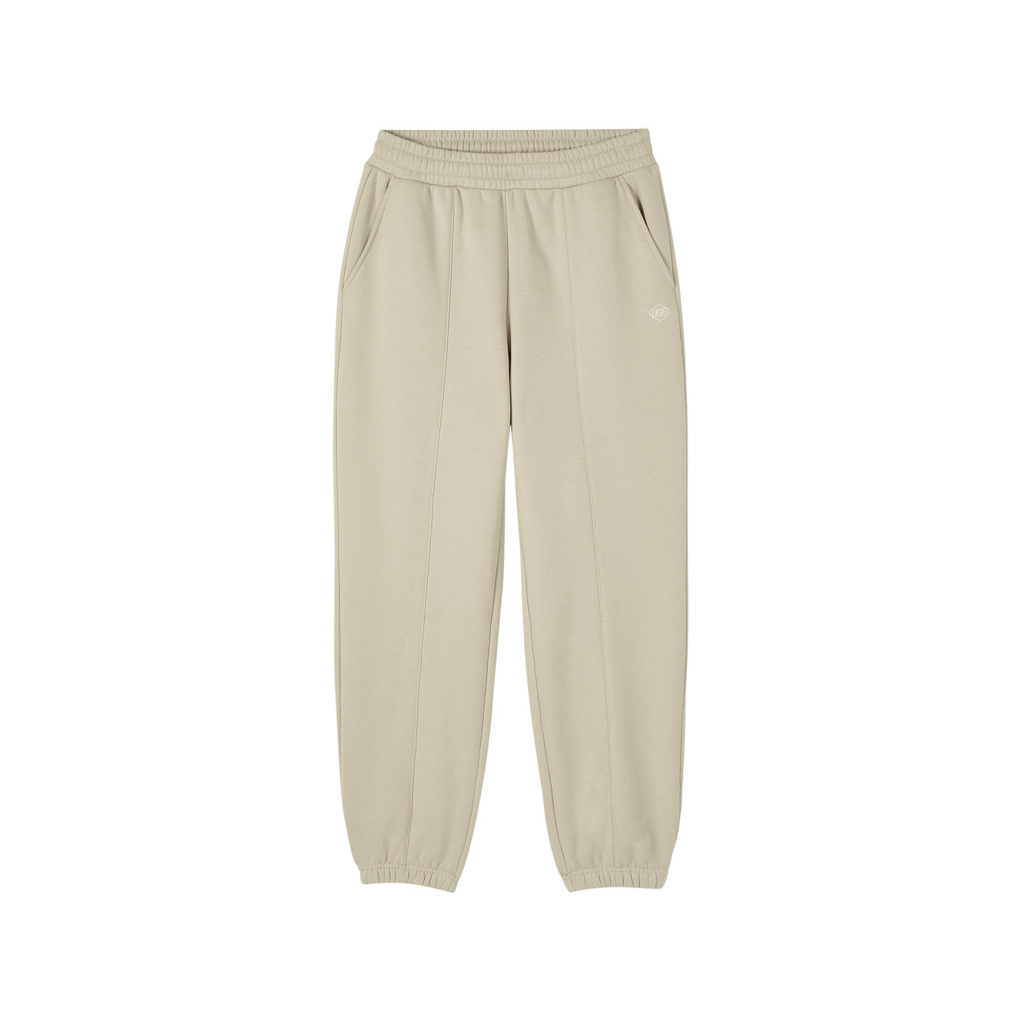 Skechers Casual Solid Color Simple Sports Pants Women bottoms Beige L324W095-0046 S