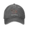 Unisex Radiohead Logo Print Hat Vintage Distressed Denim Washed Rock Band Music Fans Baseball Cap Adjustable