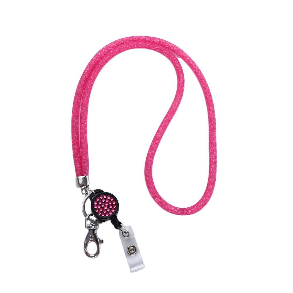 Card ID Card Badge Holder Clip Nurse Doctor Key Chain Retractable Badge Necklace Strap ID Badge Holder Hanging Rope Lanyard