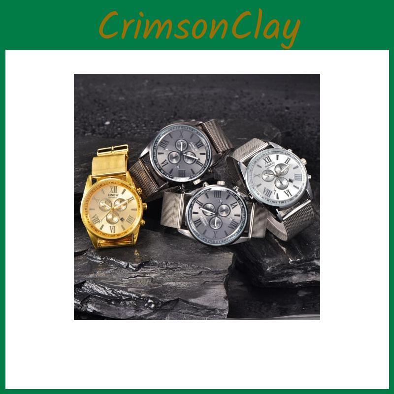 Premium Quality Mens Stainless Steel Military Watch With Elegant Date Functionality