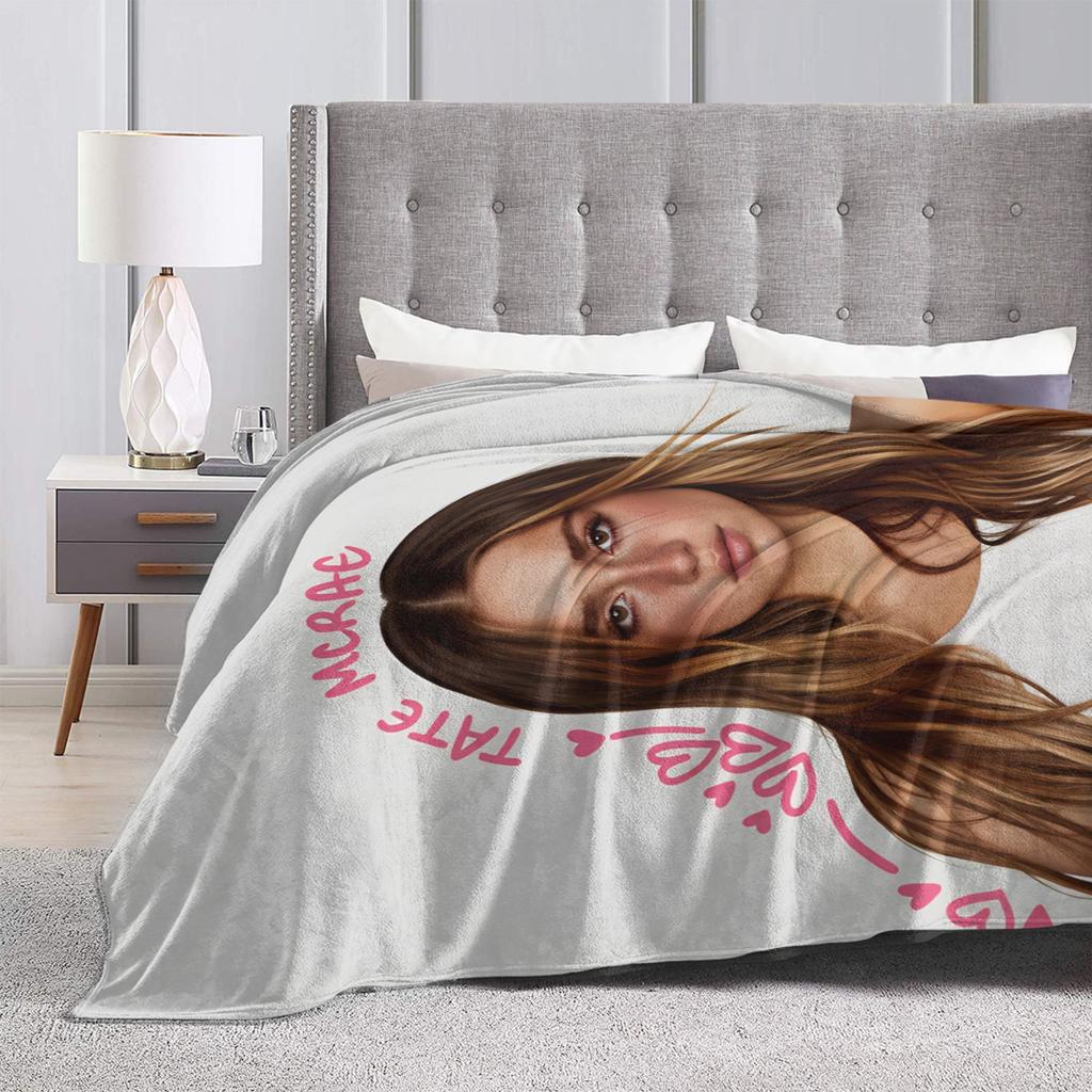 Warm Blanket Camping Tate McRae Bedding Throws Canadian Singer Flannel Bedspread For Couch Chair Sofa Bed Graphic Sofa Bed Cover