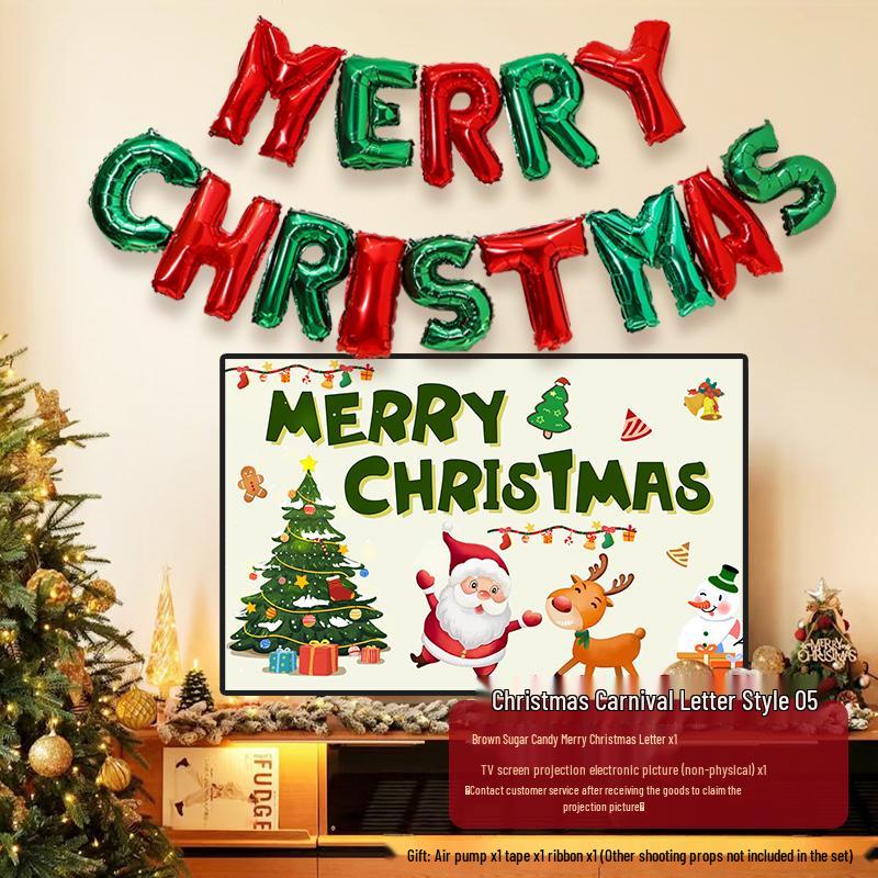 Christmas Party Balloon Decoration Set: Festive Backdrop & Kindergarten Team Building Atmosphere Decor