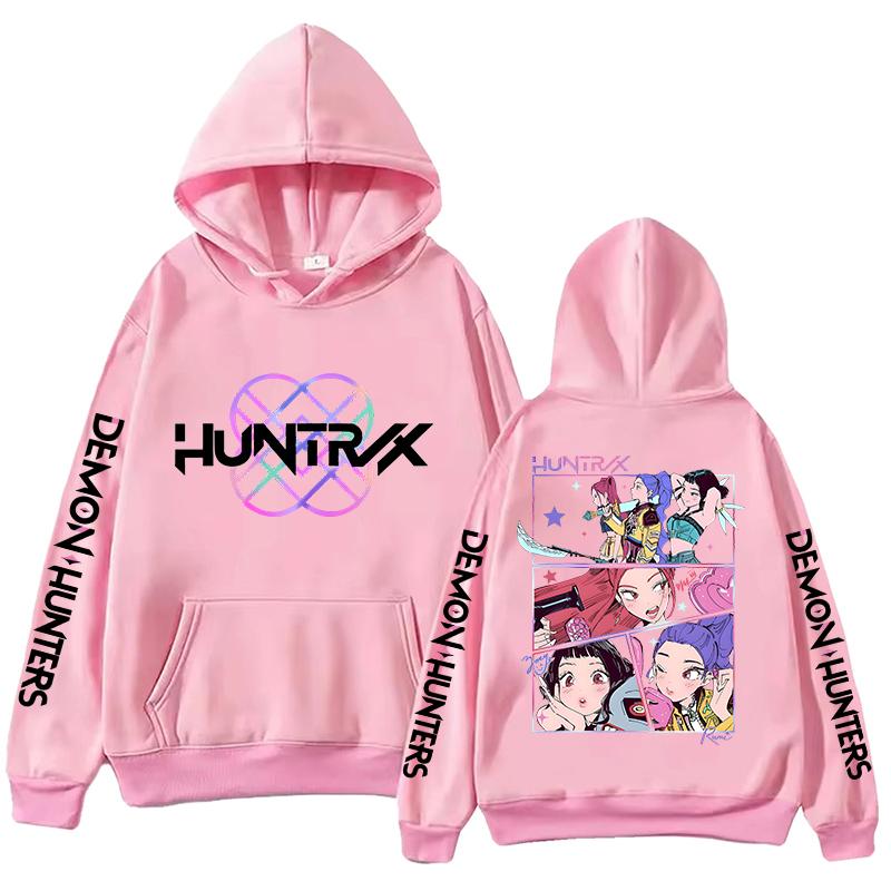 Hot KPop Demon Hunters Printed Long Sleeve Pullover Hoodies for Women Men Casual Sweatshirts Autumn Winter Outerwear Pullover